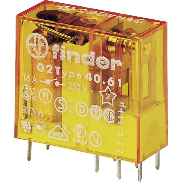 Finder 40.61.8.230.4000 Kretskort-relä 230 V/AC 16 A 1 switch 1 st