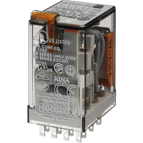 Finder 55.34.8.048.0040 Insticks-relä 48 V/AC 7 A 4 switch 1 st