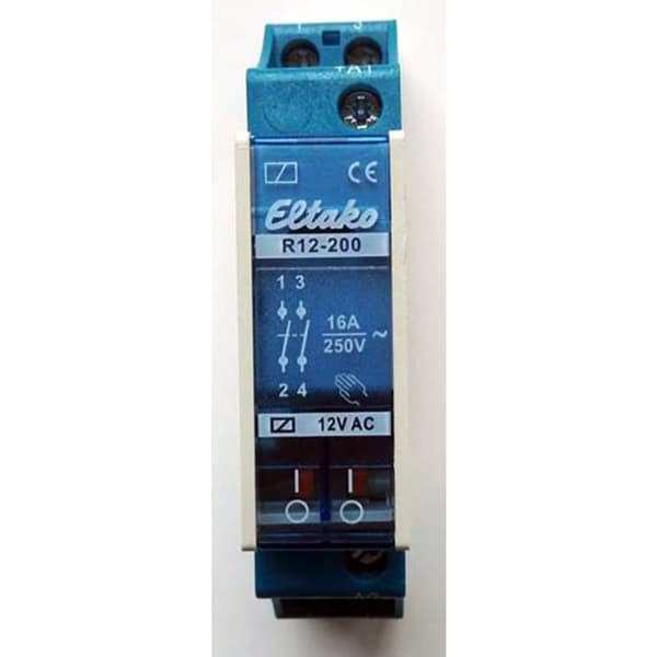 Eltako R12-200-12V Kopplingsrelä Nominell spänning: 12 V Växelström (max): 8 A 2 NO 1 st
