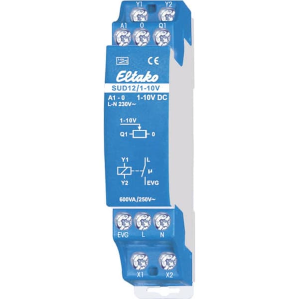 Eltako 21100802 Dimmer DIN-skena Lämplig för ljuskälla: Lysrör, Halogenlampa Blå