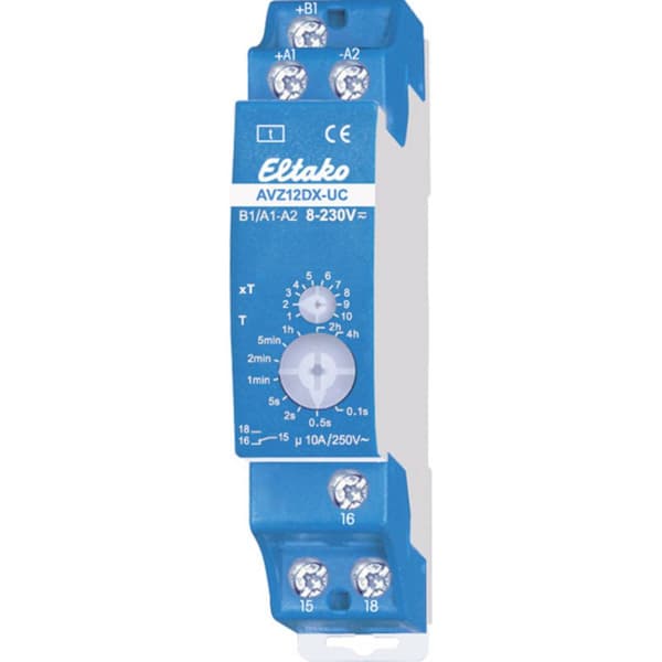 Eltako 23001302 AVZ12DX-UC Tidsrelä Monofunktionell 230 V 1 st Tidsdomän: 0.1 s - 40 h 1 switch