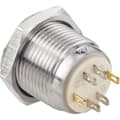 Miniatyrbild 2 av 3: TRU COMPONENTS TC-7494616 TC-GQ16F-10E/42RGB/ Vandalskyddad Tryckströmbrytare 48 V/DC 2 A 1x Av/(På) momentan Röd, Grön