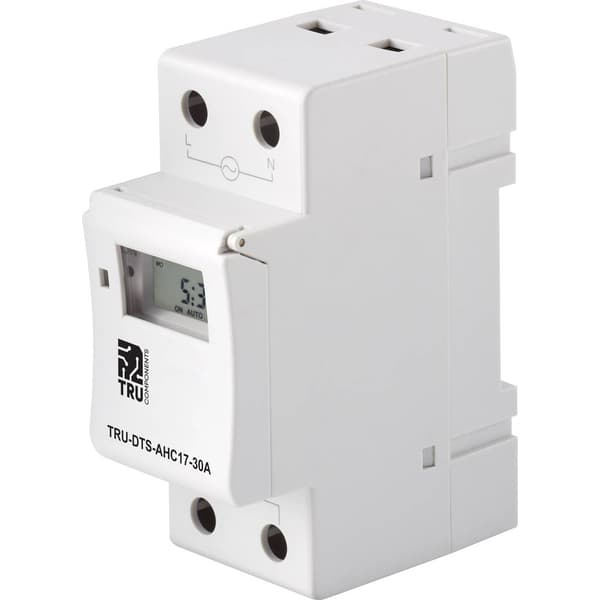 Driftspänning: 230 V/AC TRU COMPONENTS TRU-DTS-AHC17-30A 1 switch 30 A 250 V/AC Veckoprogram