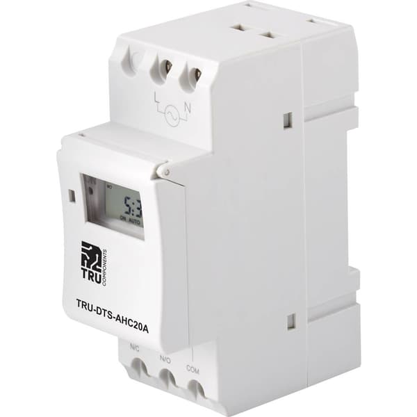Driftspänning: 230 V/AC TRU COMPONENTS TRU-DTS-AHC20A 1 switch 20 A 250 V/AC Veckoprogram