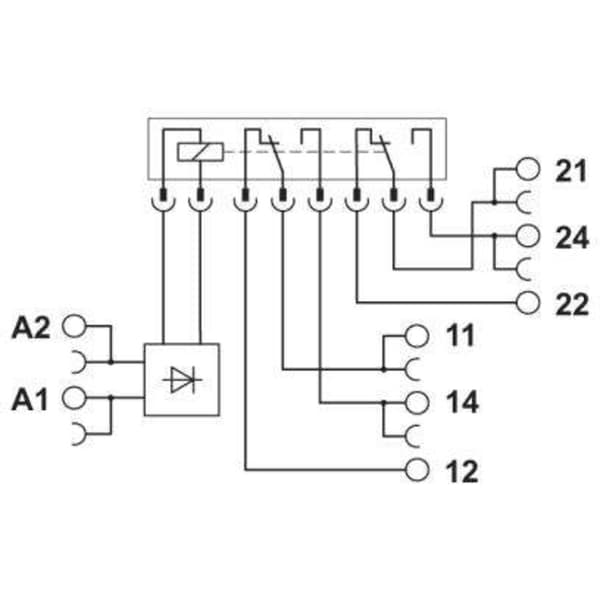 Phoenix Contact PLC-RPT- 60DC/21-21 Relämodul Nominell spänning: 60 V/DC Växelström (max): 6 A 2 switch 1 st