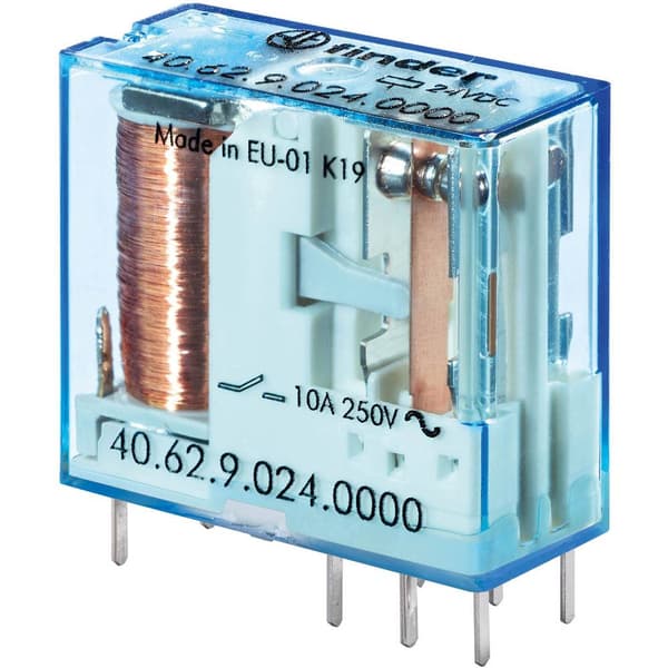 Finder 40.62.7.012.4000 Kretskort-relä 12 V/DC 10 A 2 switch 1 st