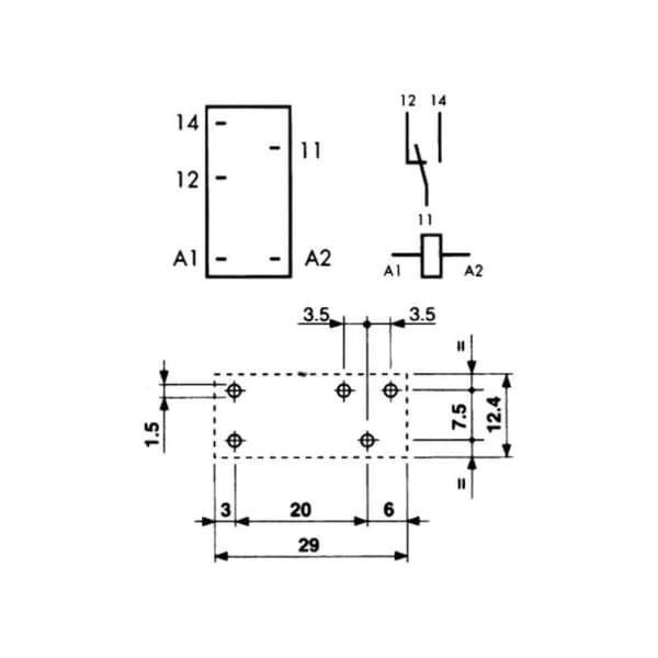 Finder 40.31.9.012.0000 Kretskort-relä 12 V/DC 12 A 1 switch 1 st
