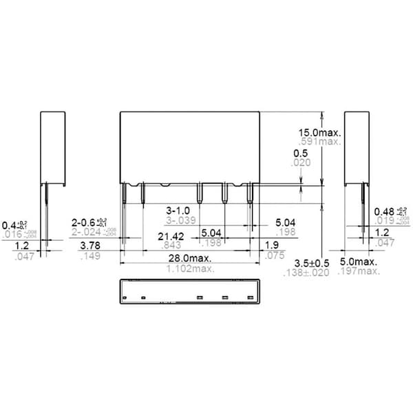 Panasonic APF30224 Kretskort-relä 24 V/DC 6 A 1 switch 1 st