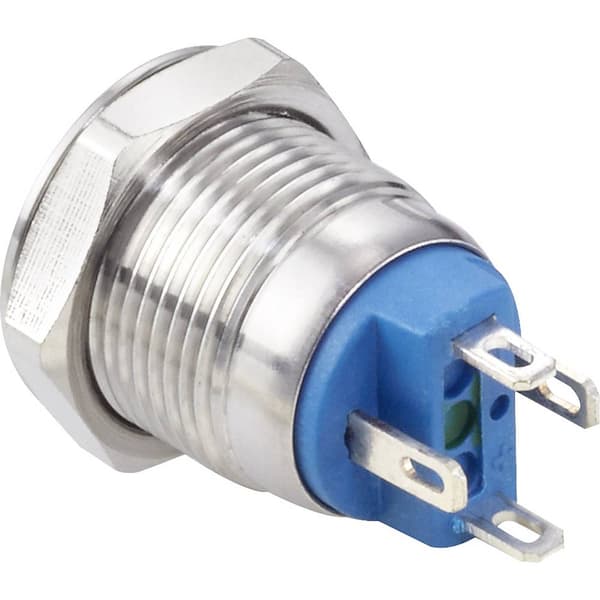 TRU COMPONENTS TC-7494664 TC-GQ12-AF-10E/J/W/12V/S Vandalskyddad Tryckströmbrytare 48 V/DC 2 A 1x Av/(På) momentan Vit