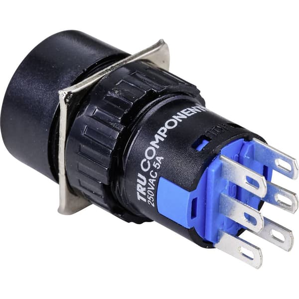 TRU COMPONENTS TC-9219060 Nyckelbrytare 250 V/AC 3 A 2x På/Av/På låsande/0/låsande (Ø) 18 mm IP65 1 st