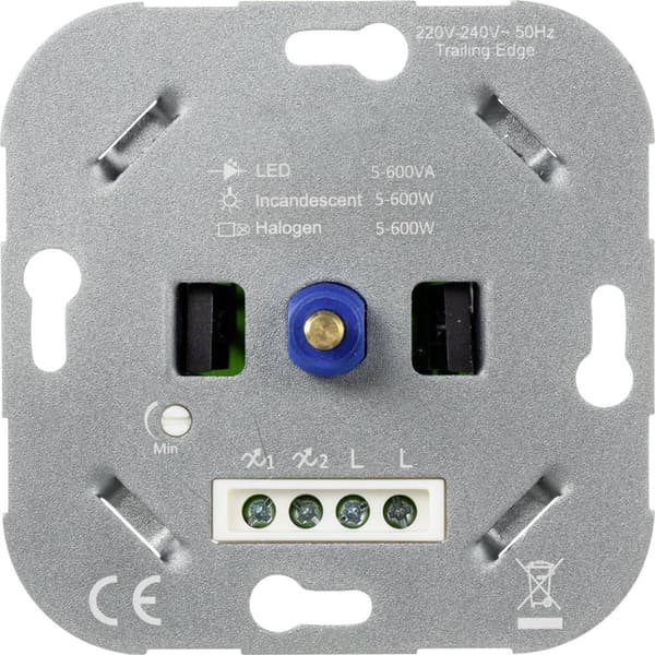 Sygonix SY-4697888 Vriddimmer Lämplig för ljuskälla: Halogenlampa, LED-lampa, Glödlampa