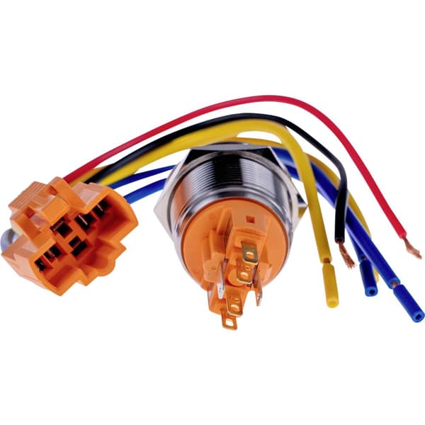 Joy-it BUTTON22B-M-GR BUTTON22B-M-GR Tryckknappsomkopplare 250 V/AC 7 A 1x På/(Av) momentan Grön (Ø x H) 25 mm x 40.40
