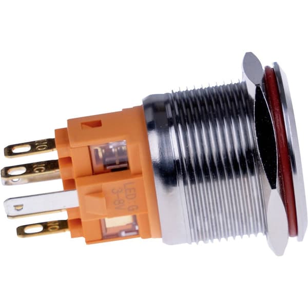 Joy-it BUTTON22B-M-GR BUTTON22B-M-GR Tryckknappsomkopplare 250 V/AC 7 A 1x På/(Av) momentan Grön (Ø x H) 25 mm x 40.40