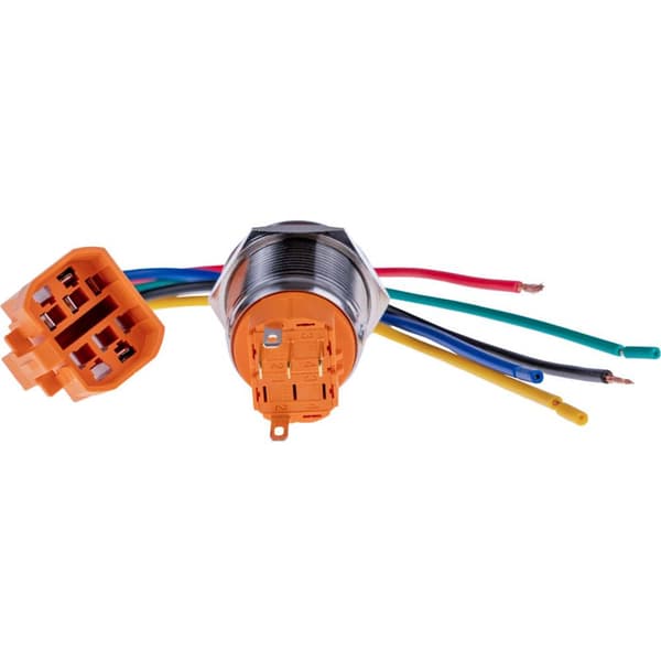 Joy-it BUTTON22A-L-RD BUTTON22A-L-RD Tryckknappsomkopplare 250 V/AC 3 A 1x Av/På låsande Röd (Ø x H) 24.80 mm x 35 mm I