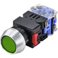 Miniatyrbild 1 av 2: TRU COMPONENTS TC-9428112 LAS0-L-11/G/12V Tryckströmställare 250 V 5 A 1x Av/(På) momentan Grön IP40 1 st