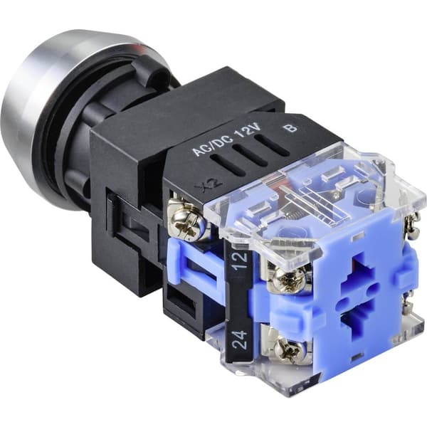 TRU COMPONENTS TC-9428132 LAS0-L-11EB/R/12V Tryckströmställare 250 V 5 A 1x Av/(På) momentan Röd IP40 1 st