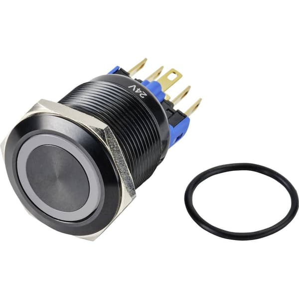 TRU COMPONENTS TC-9428220 GQ22-11ZE/B/12V/A Tryckströmställare 250 V/AC 3 A 1x Av/På låsande Blå IP65 1 st
