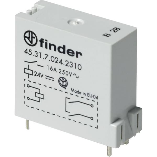 Finder 45.31.7.024.0310 Printrelæ 24 V/DC 16 A 1 x sluttekontakt 50 stk