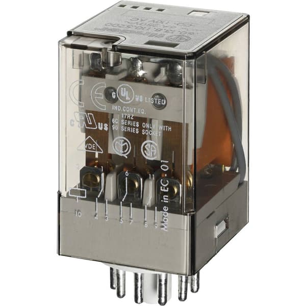 Finder 60.13.8.006.0040 Stikrelæ 6 V/AC 10 A 3 x omskifter 10 stk