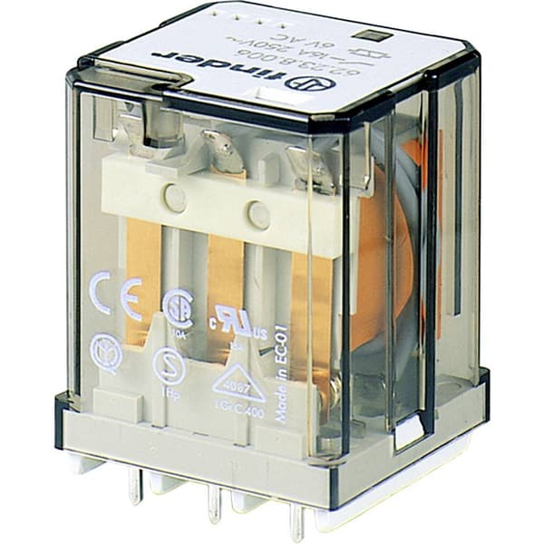 Finder 62.23.9.024.0000 Kretskort-relä 24 V/DC 16 A 3 switch 10 st