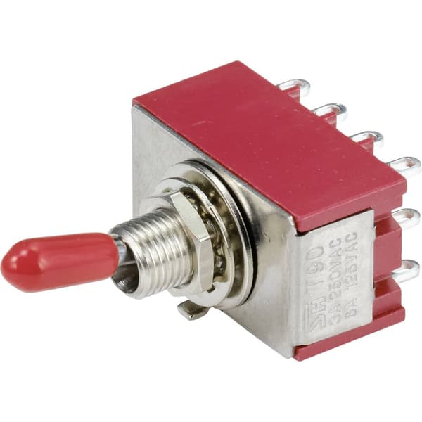 TRU COMPONENTS TC-9354012 Vippströmbrytare 250 V/AC 3 A 4x På/På låsande 1 st