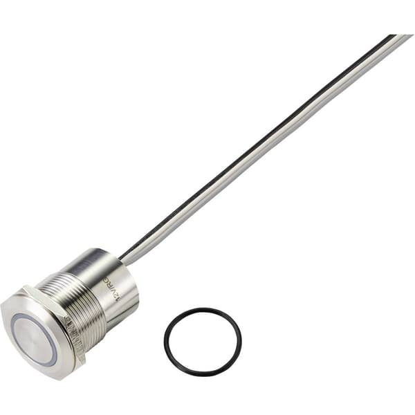 TRU COMPONENTS TC-9554796 Sensorknapp 24 V 0.5 A 1x Av/(På) momentan Grön, Röd (Ø) 25 mm IP65 1 st