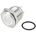 Miniatyrbild 1 av 2: TRU COMPONENTS TC-10090924 GQ16F-10E/J/W/24V/S Vandalskyddad Tryckströmbrytare 48 V/DC 2 A 1x Av/(På) momentan Vit IP65