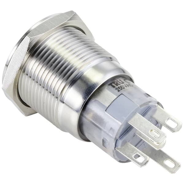 TRU COMPONENTS TC-10090952 LAS1-AGQ-11ZE/B/24V/S Vandalskyddad Tryckströmställare 250 V/AC 3 A 1x På/På låsande Blå IP6