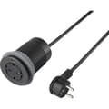 Miniatyrbild 1 av 4: Sygonix SY-4780160 Eluttag Infälld USB-uttag, Petskydd, med USB-C® Svart