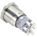 Miniatyrbild 2 av 2: TRU COMPONENTS TC-10090976 LAS1-AGQ-22ZE/R/24V/S Vandalskyddad Tryckströmställare 250 V/AC 3 A 2x På/På låsande Röd IP6