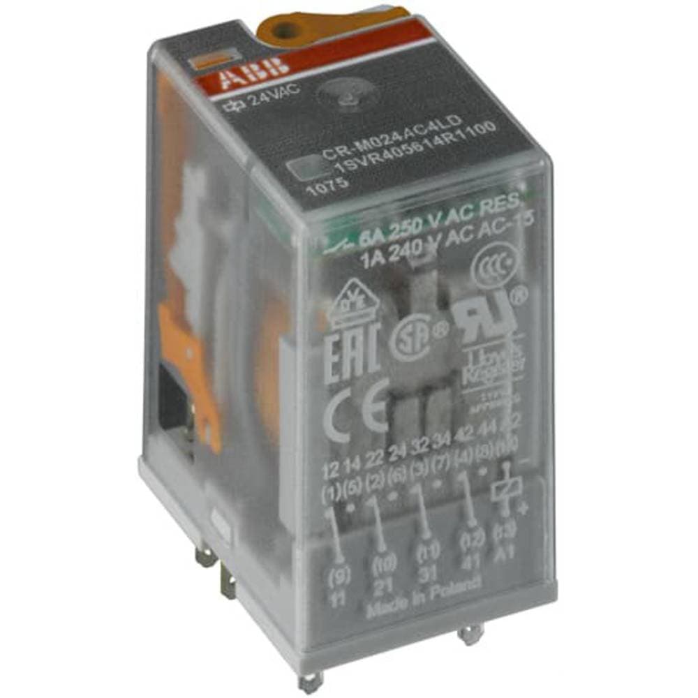 ABB 1SVR405613R0000 CR-M024AC4 Interfacerelä 1 st Nominell spänning: 24 V