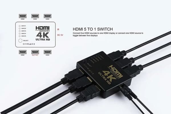 HDMI Switch, 5 till 1