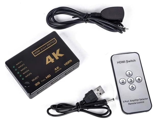 HDMI Switch, 5 till 1
