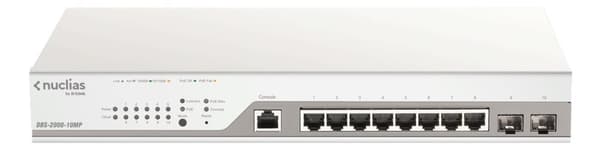 10-port Gigabit PoE+ Nuclias Smart Managed Switch inkludert 2x SFP Por