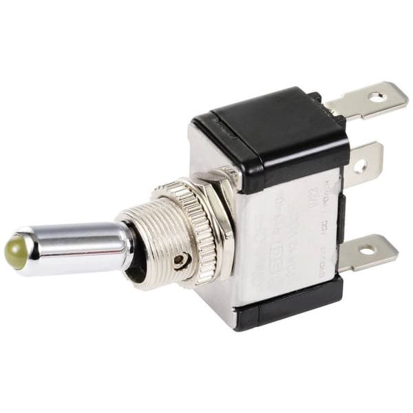 TRU COMPONENTS TC-11193836 Vippströmställare 12 V/DC 20 A 1x Av/På låsande 1 st