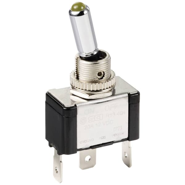 TRU COMPONENTS TC-11193836 Vippströmställare 12 V/DC 20 A 1x Av/På låsande 1 st
