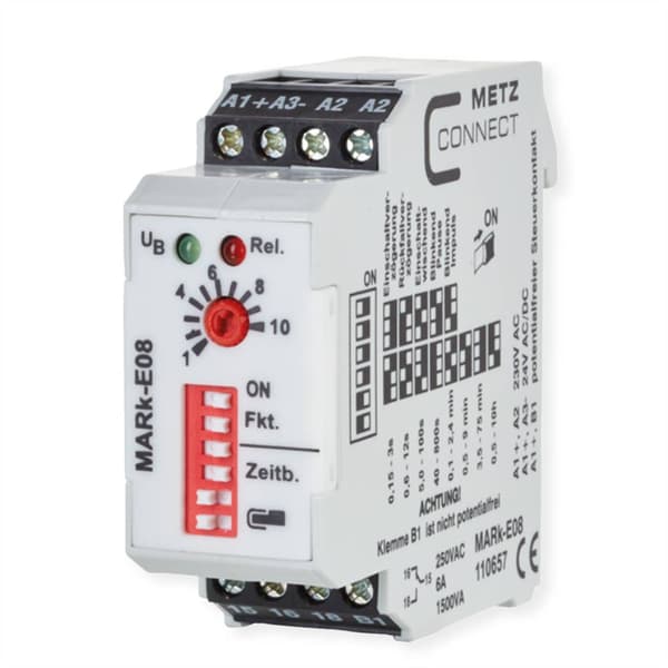 Metz Connect 110657 MARk-E08 Tidsrelä Multifunktionell 230 V/AC 1 st 1 switch