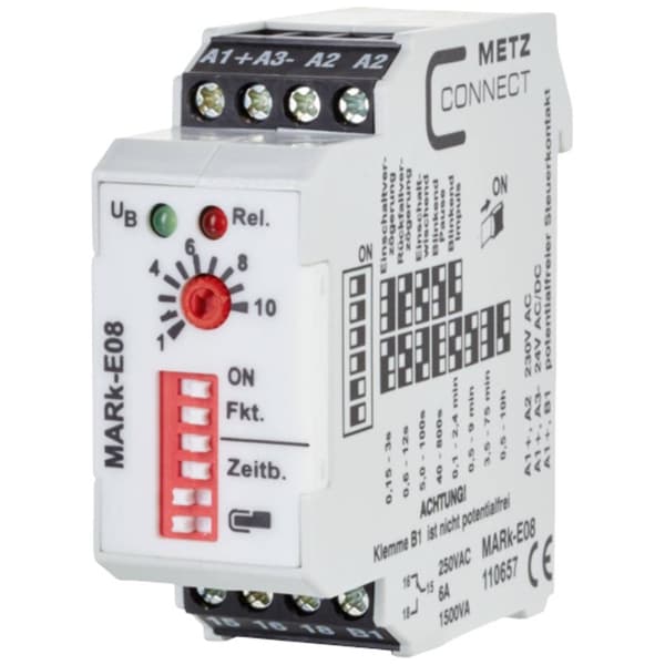 Metz Connect 110657 MARk-E08 Tidsrelä Multifunktionell 230 V/AC 1 st 1 switch