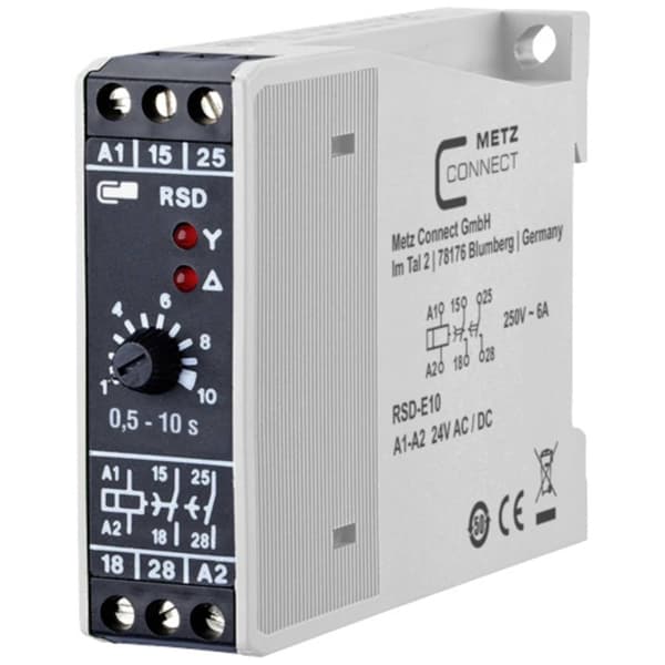 Metz Connect 11016013270317 RSD-E10 Stjärn-delta relä 24 V/AC, 24 V/DC 1 st 2 switch