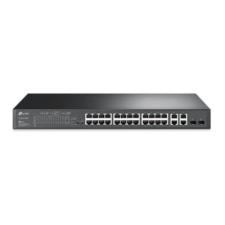 Switch|TP-LINK|SL2428P|Rack|PoE+ ports 24|250 Watts|SL2428P Sort