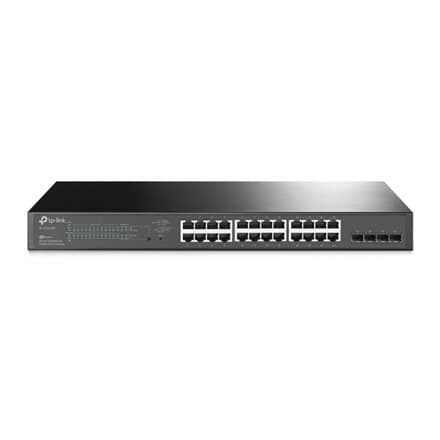 TP-LINK | JetStream 28-Port Gigabit Smart Switch | TL-SG2428P | Web Managed | Rackmountable | SFP ports quantity 4 | PoE+ ports quantity 24 | Power su Sort