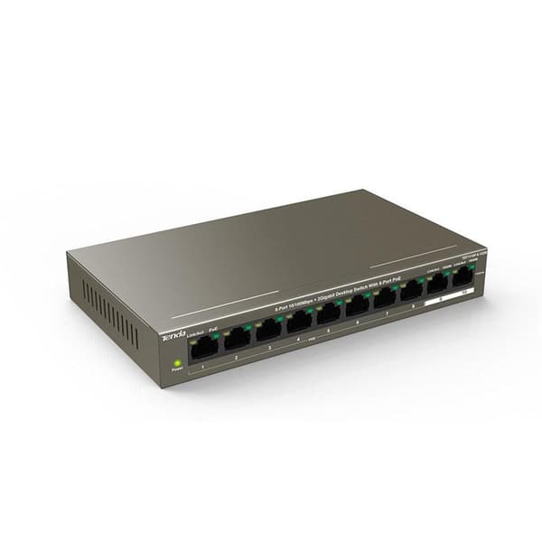 TENDA 8-PORT POE SWITCH TEF1110P-8-102W "TEF1110P-8-102W"  (timbru verde 2 lei) Grå
