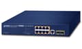 Miniatyrbild 1 av 3: PLANET GS-4210-8P2S network switch Managed Gigabit Ethernet (10/100/1000) Power over Ethernet (PoE) 1U Blue