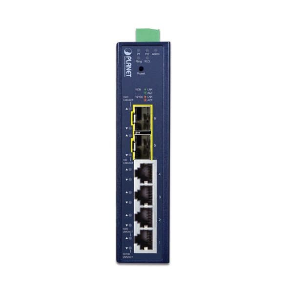 PLANET Industrial L2/L4 4-Port Managed L2/L4 Gigabit Ethernet (10/100/1000) Blue Sininen
