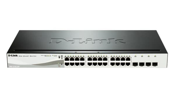 DLINK SW 20P-GB 4CMB 12P-POE SMART RM musta
