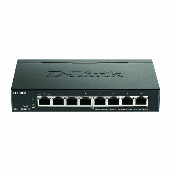 Switch D-Link DGS-1100-08PV2/E Svart