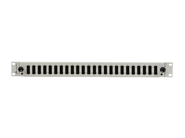 LANBERG 24XSC DUPLEX / 24XLC QUAD RACK 19" 1U FIBER OPTIC DISTRIBUTION FRAME GRAY + ACCESSORIES
