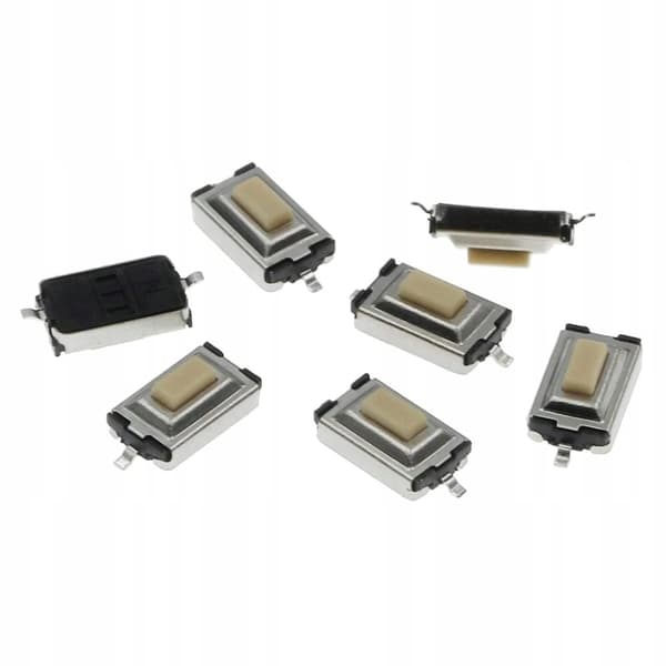 Taktafbryder SMT monostabil 3x6 h=2,5 mm, sæt med 10 stk.