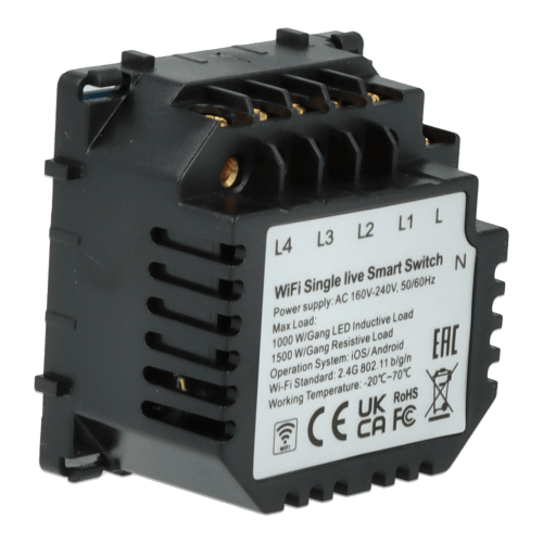 Firedobbelt Wi-Fi Live Line Light Switch Modul