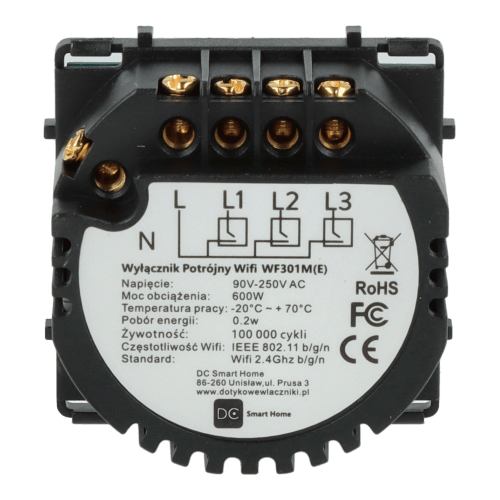 Trippel Wi-Fi + BL Light Switch Module med N